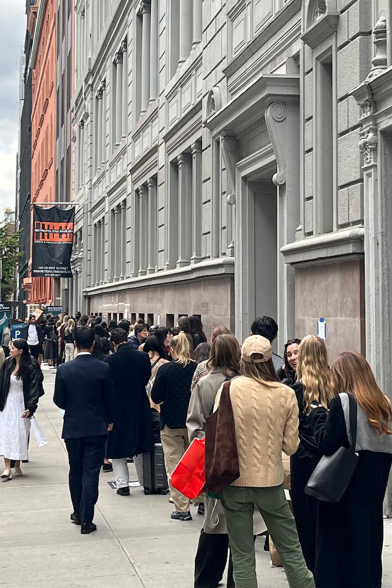 The line on day two of The Row sample sale.
