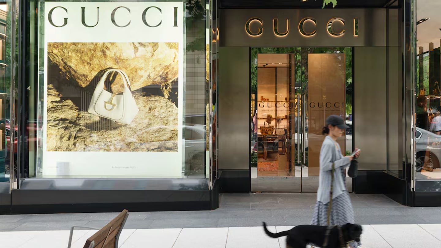 Sales at flagship brand Gucci fell by 14 percent in the third quarter with overall group sales down 5 percent.