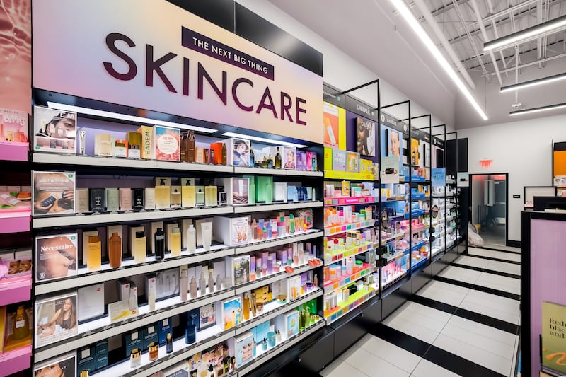 A Sephora Next Big Thing skincare section