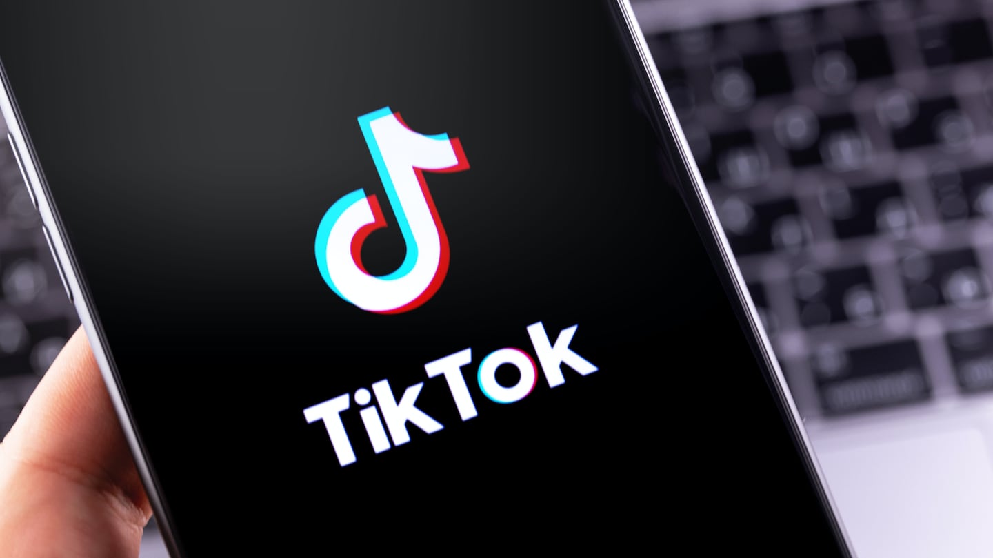 A phone with TikTok open.