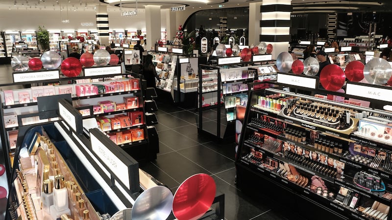 Inside a Sephora store.