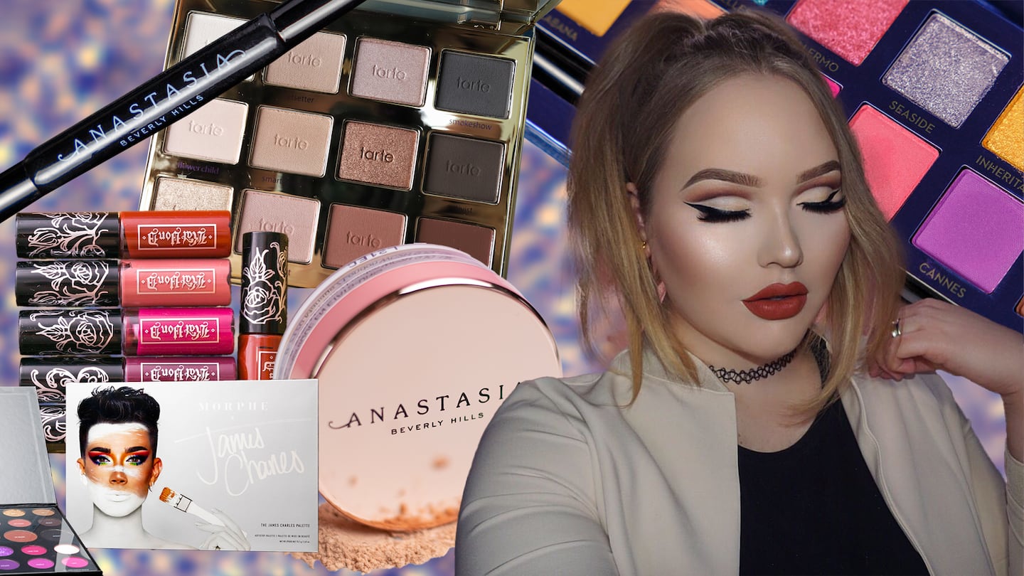 A collage of 2016 makeup icons